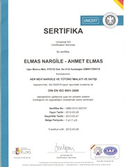 DIN EN ISO 9001:2008 Sertifikamız